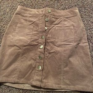 velvet buttoned skirt